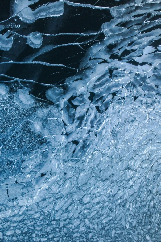 the texture of snow and ice on an icy day