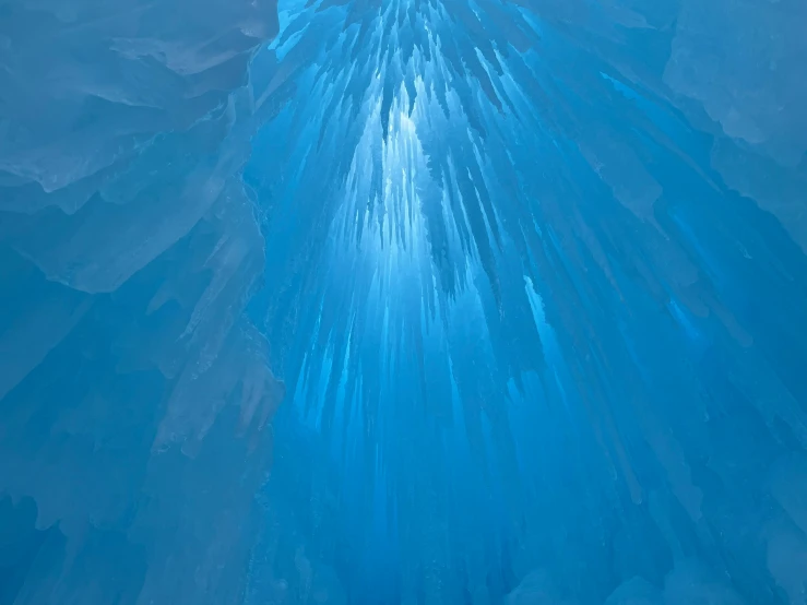 the water inside the ice looks like it was floating in a lake