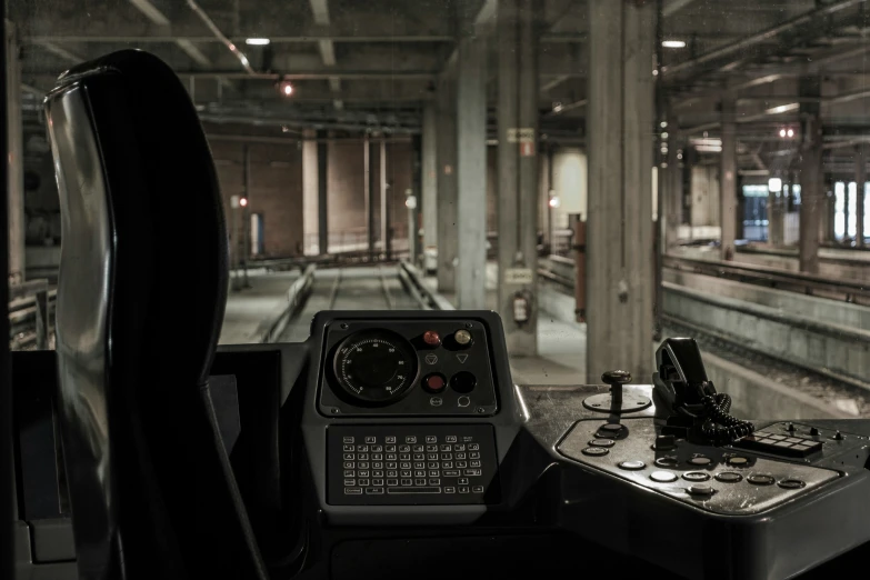 a black and white po of a train station