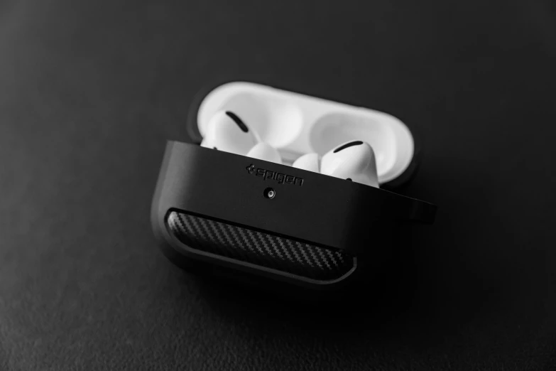 earbuds with wireless charging in a case
