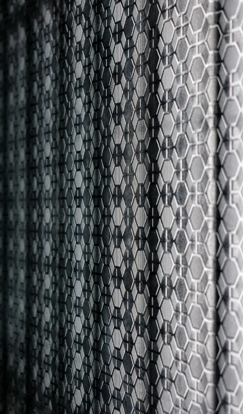 closeup of black and white wall covering