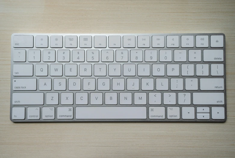 the large keyboard has a lot of little white keys