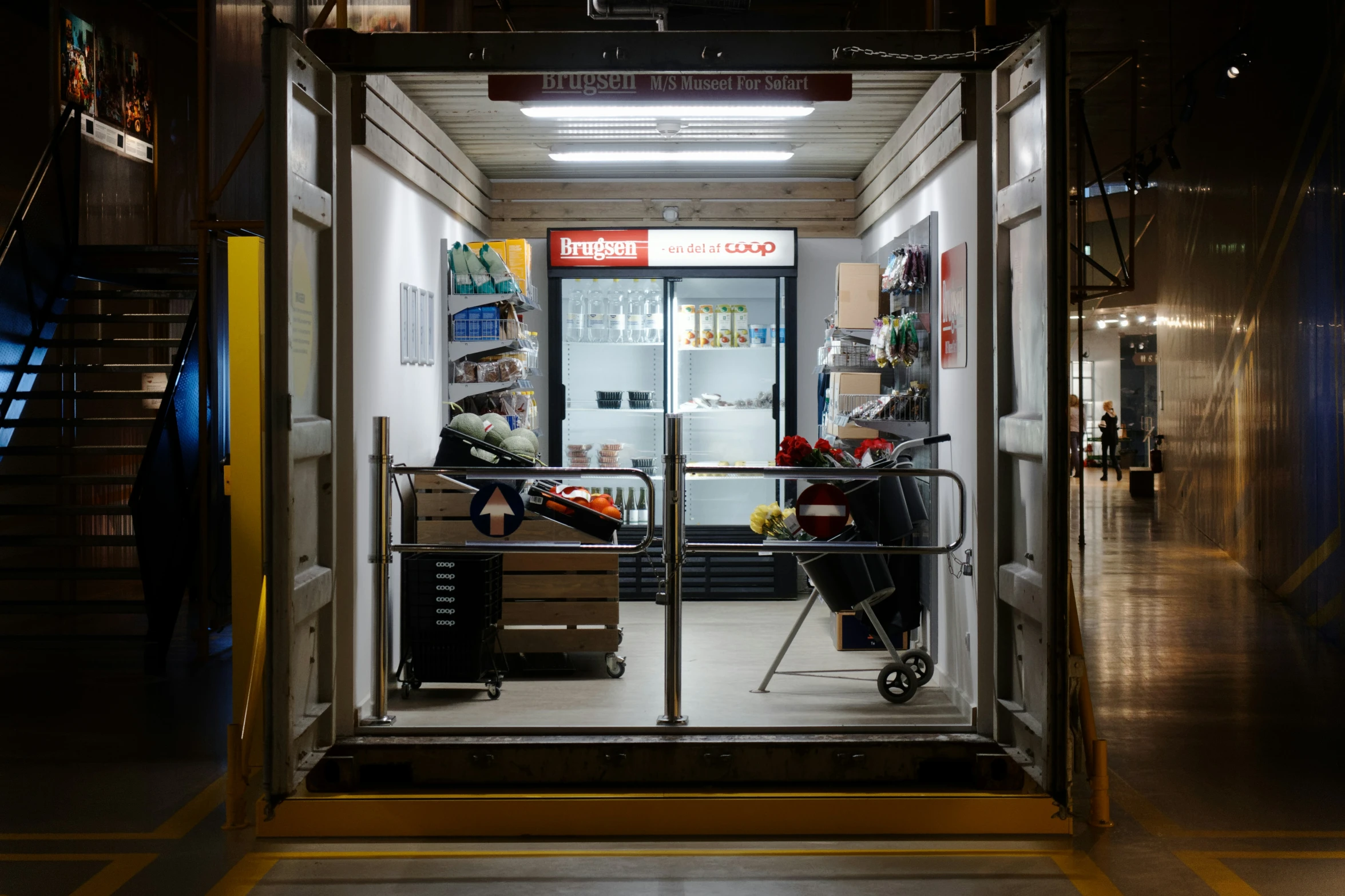 open glass door to a small commercial store