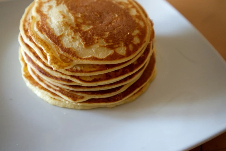 there is a stack of pancakes on a plate