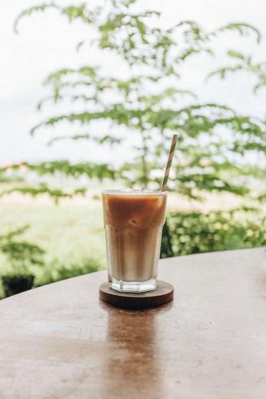 an image of a drink in the middle of a table