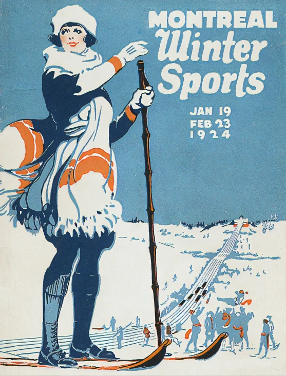 an old poster for the winter sports event