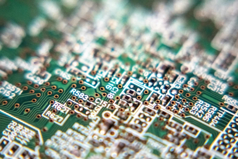 an image of a circuit board in blurry effect