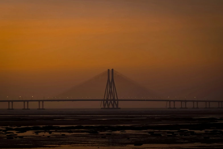 a large bridge spanning over a body of water