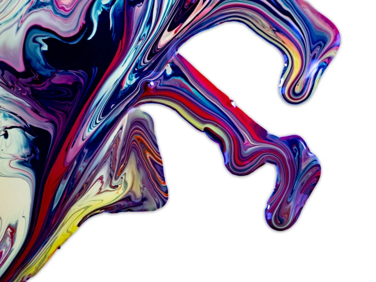 colorful fluid art being painted over by liquid paint