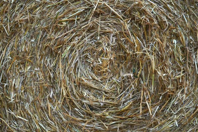 the circular hay bale has nothing in it