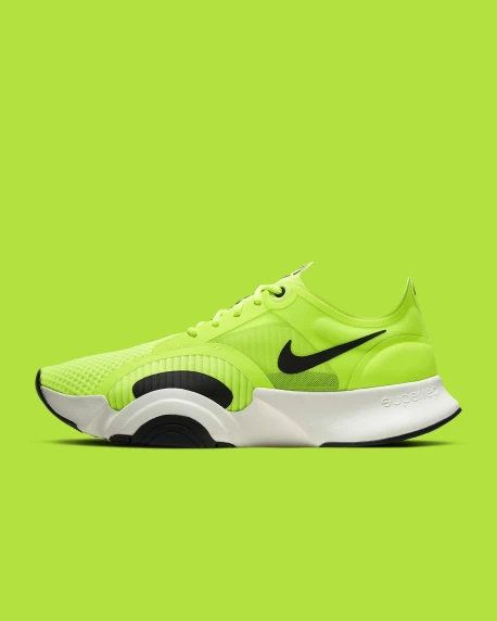 the nike react react in lime green and black