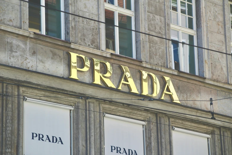 a large building with a sign on the front