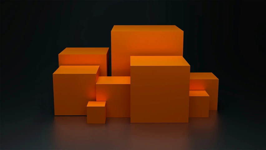 a computer generated rendering of some squares and cubes