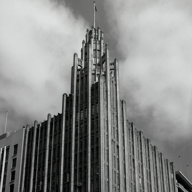 an image of the top of a tall building