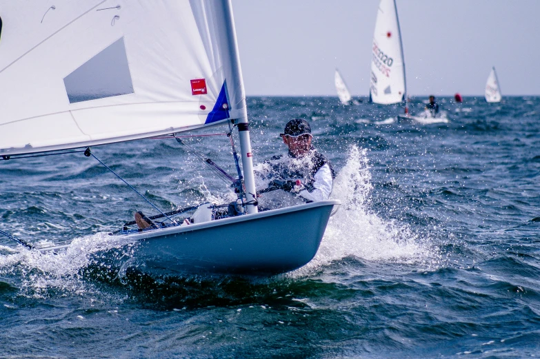 a man on a boat races across the water