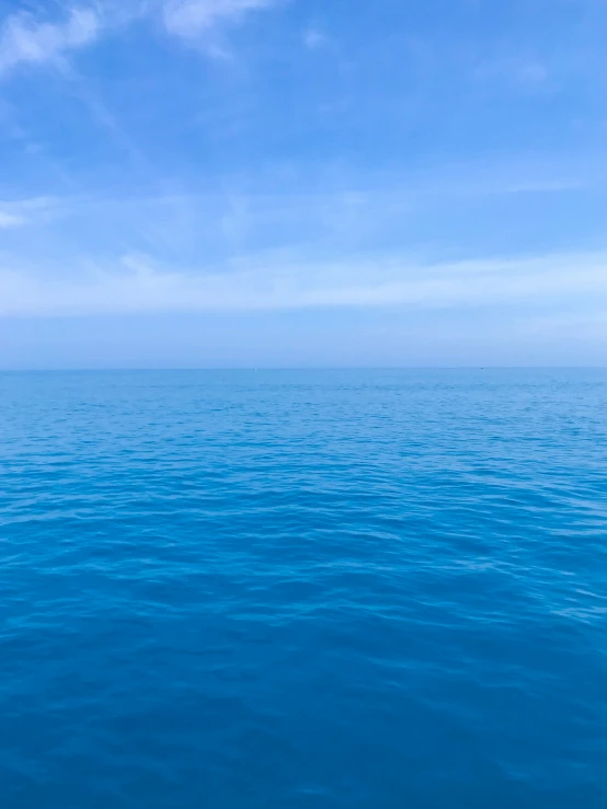 a body of water with blue sky in the background