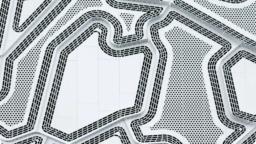 a map of a race track with multiple lines in it