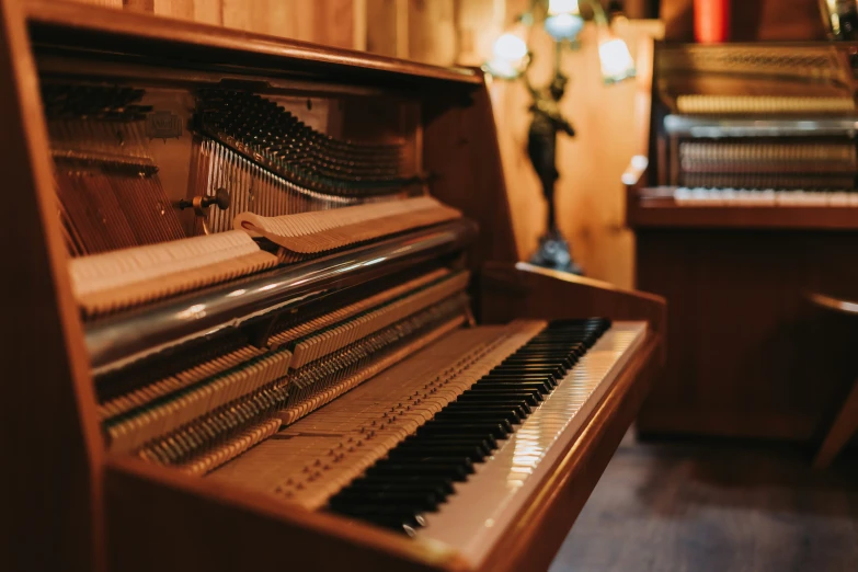 the piano has been cleaned, and is still in its place