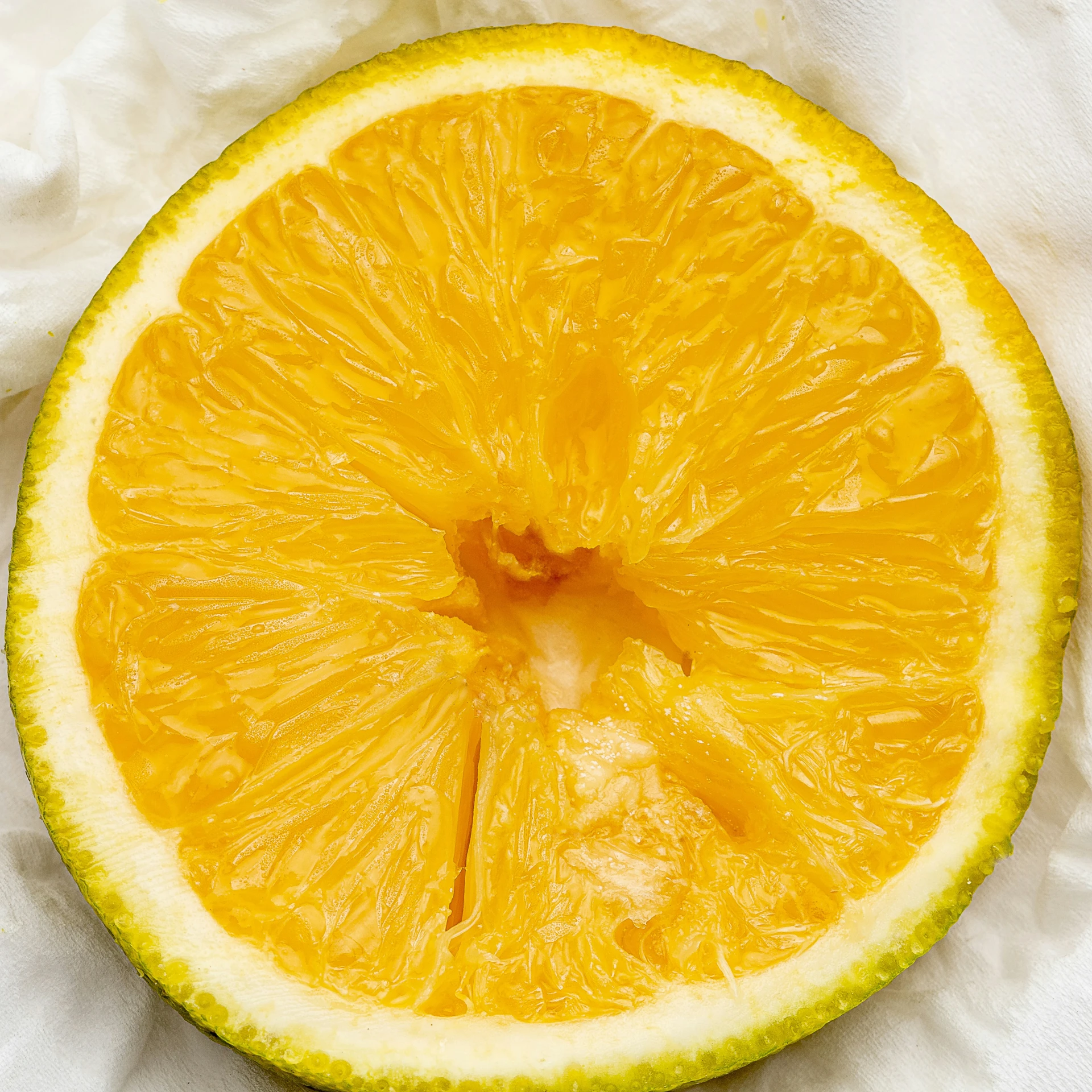 a slice of orange that has been sliced