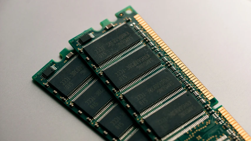 two close up pictures of two memory modules