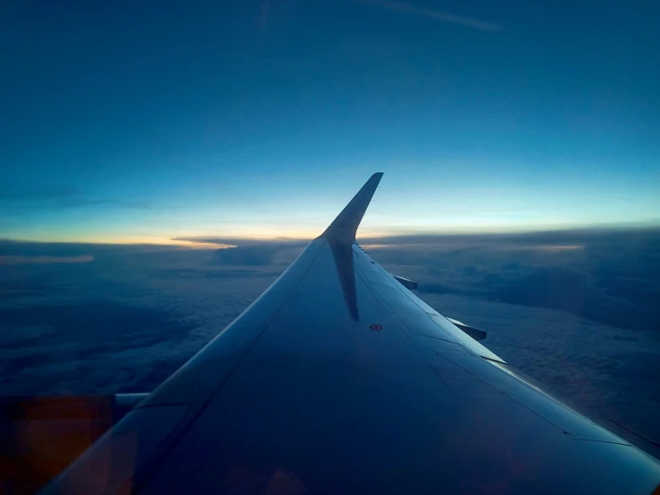 view from the inside of an airplane in the air