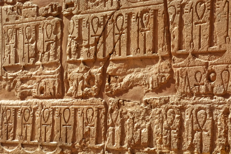 the wall of the hieroglyphical texts are very detailed