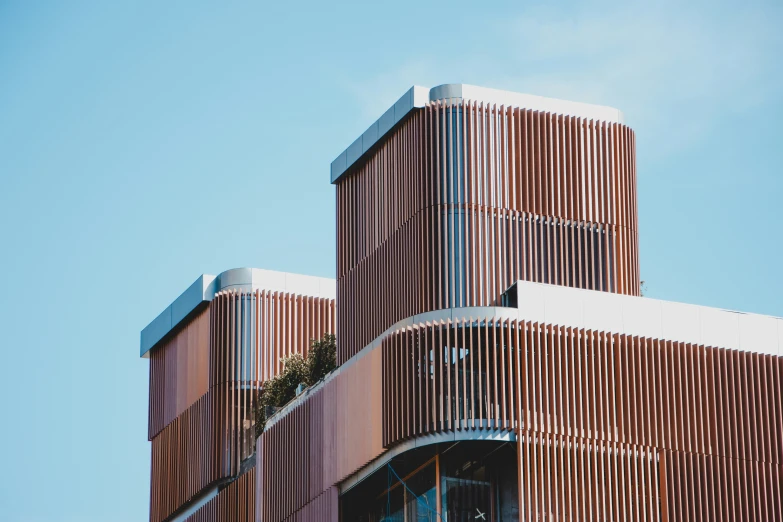 a tall building with many windows on the outside