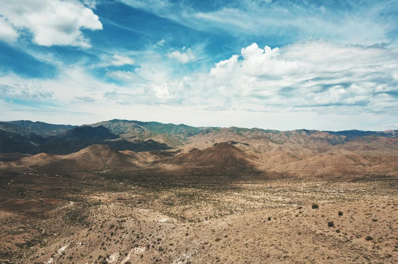 an aerial view of a desert plain in the usa