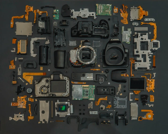 a full view of various parts of electronic equipment