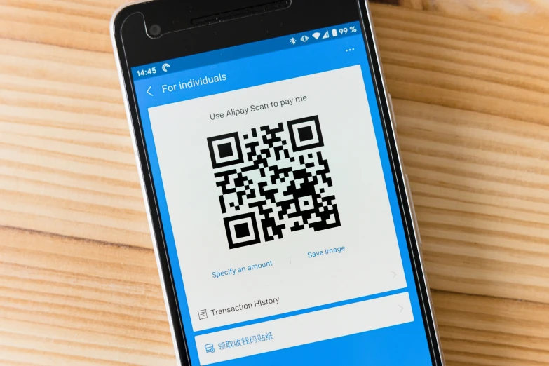 an image of a mobile device with a qr code