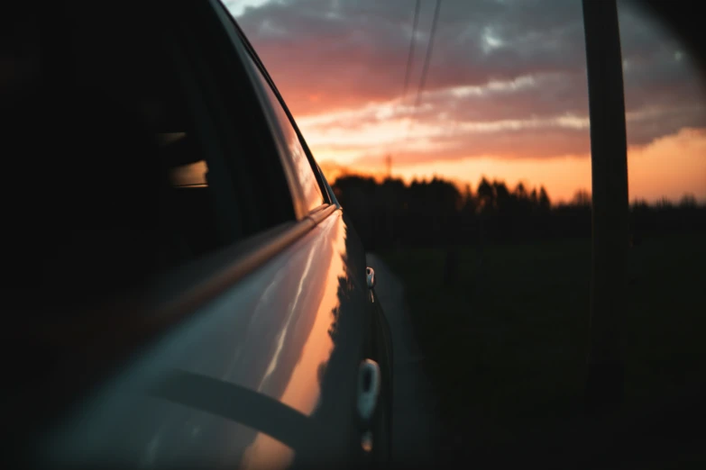 car side mirror and it's side up on the side