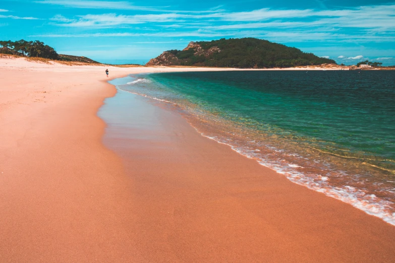 the water is a bit shallow and the sand and beach are very clear