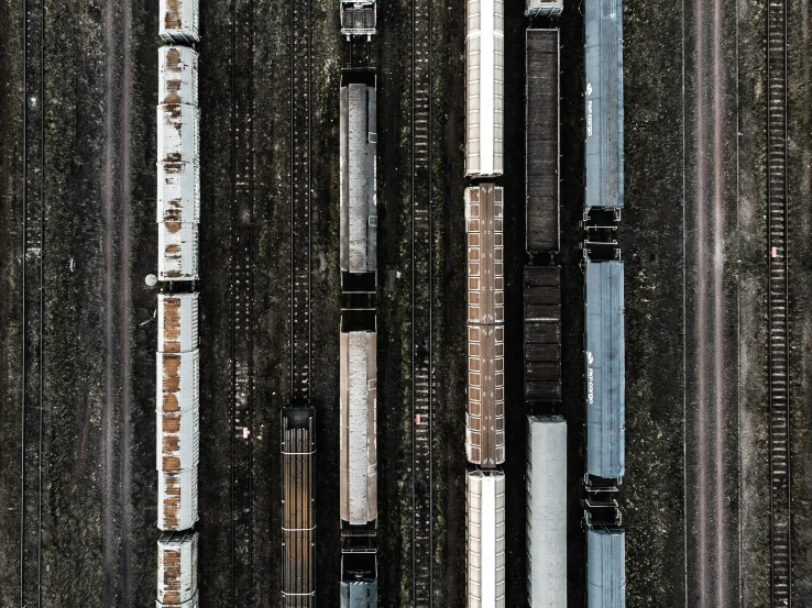 overhead s of trains on rail road tracks