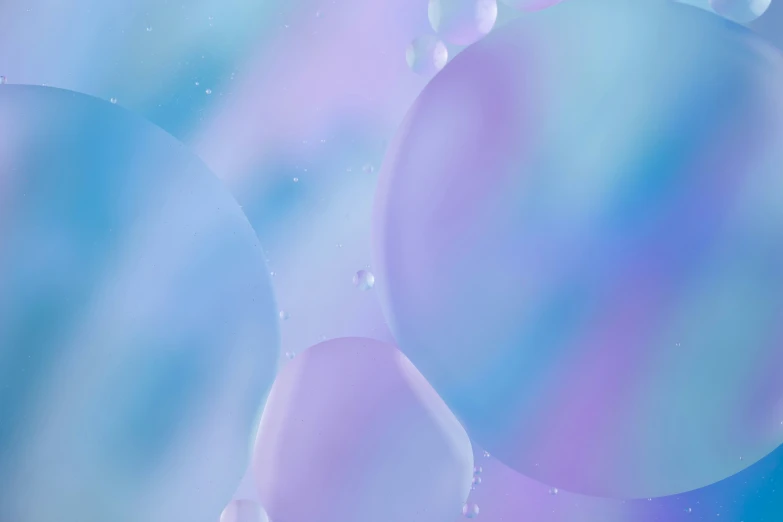 a painting of bubbles and a blurry image of the same thing