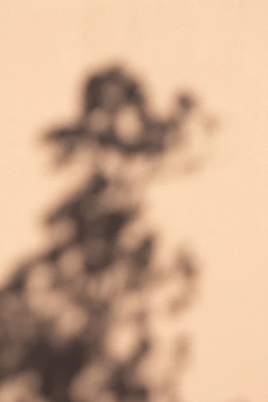 a blurry image of an object outside of some trees