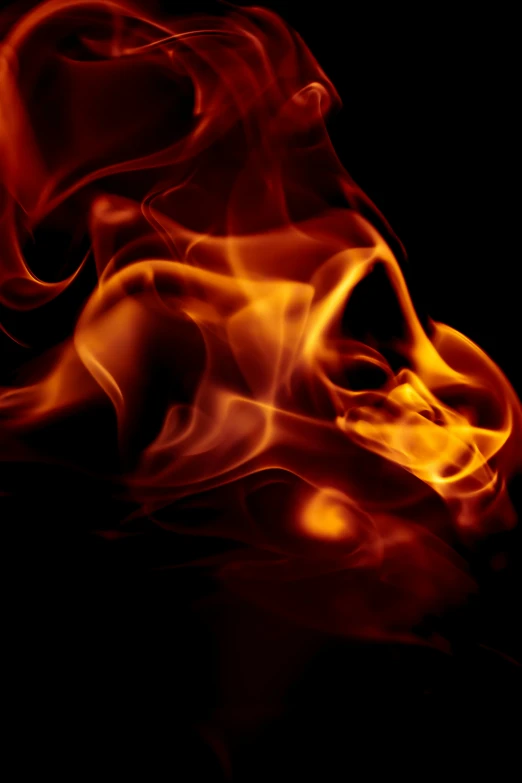 flames of red and yellow on a black background