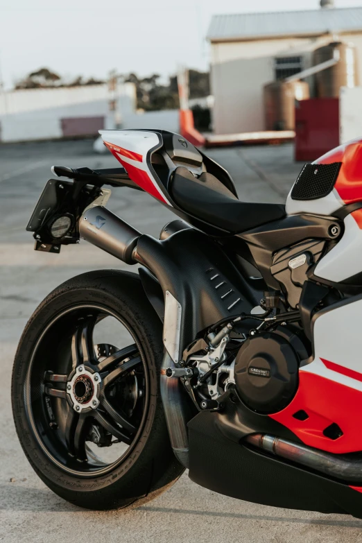 a motor bike parked on the cement