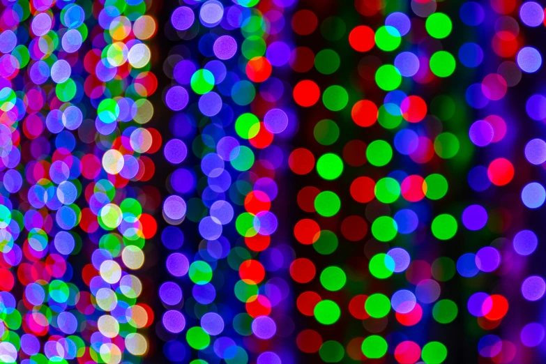 lights are multicolored brightly in an image