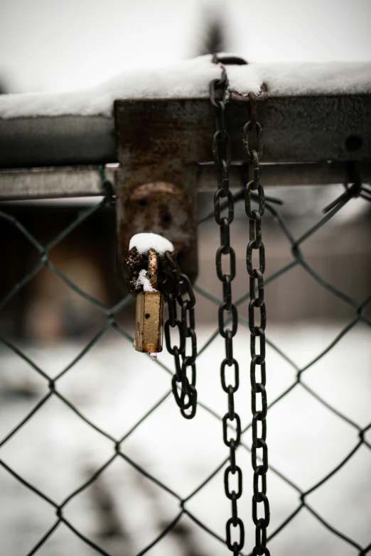 two key chains attached to a chain link fence