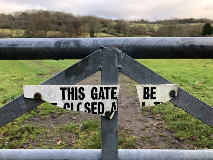 the gate is closed for all to see