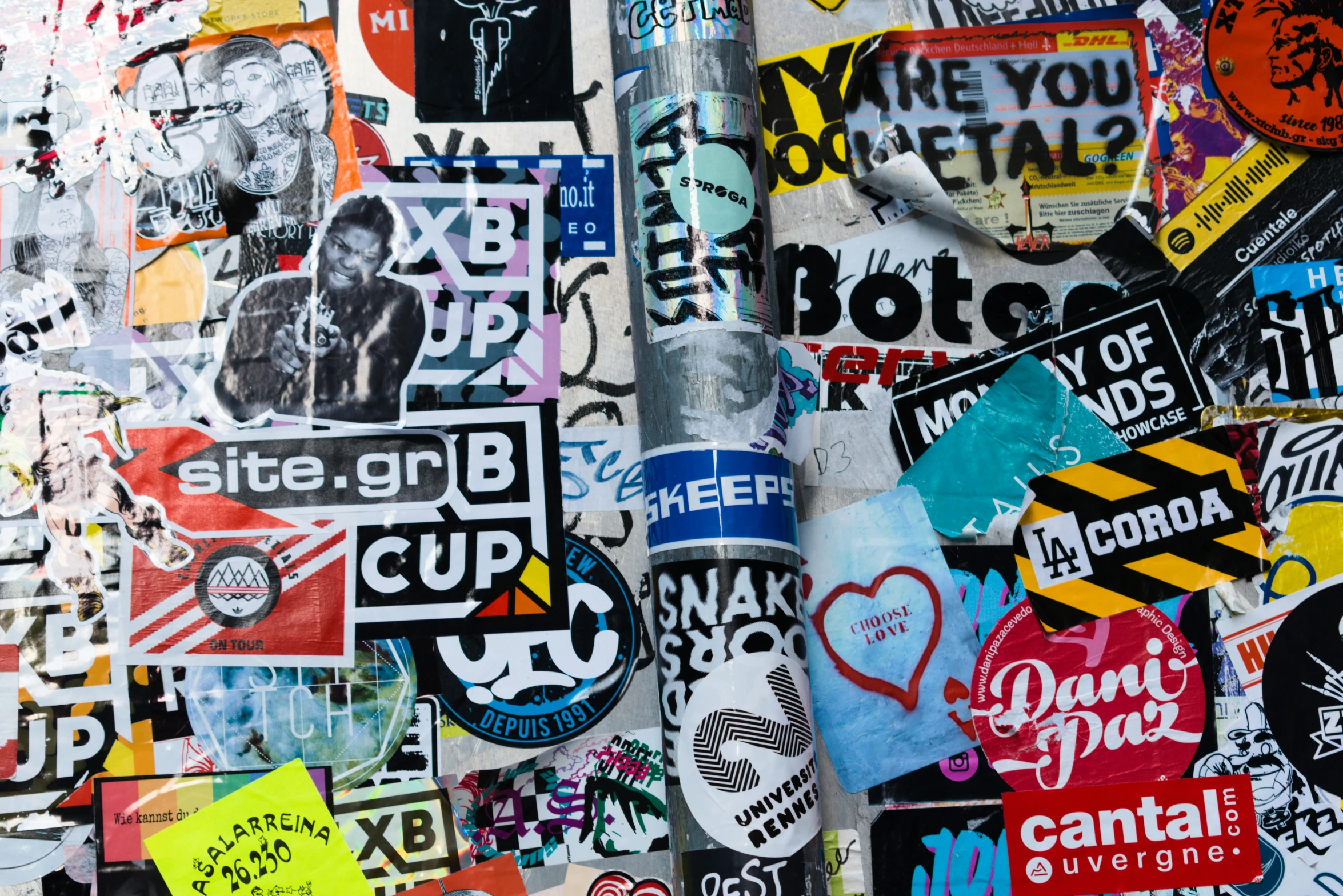 various various different stickers on a piece of paper