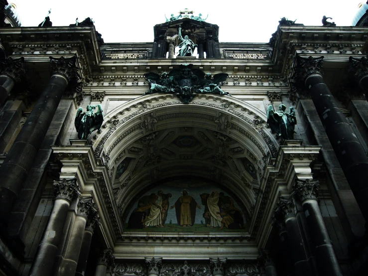 a building with an elaborate and ornate mural on it