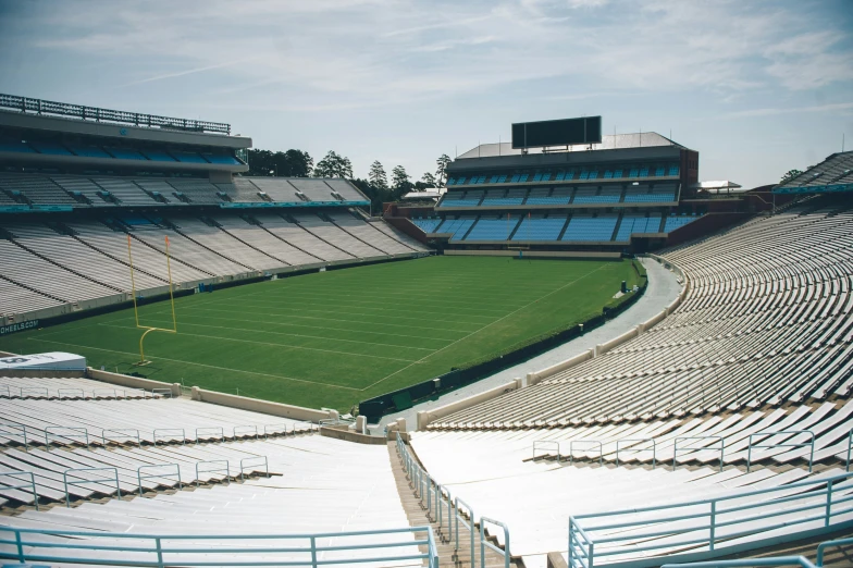 empty stadium seating on the top tier of a building