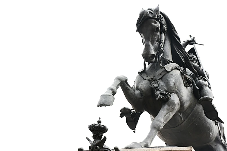 there is a statue of a man riding a horse