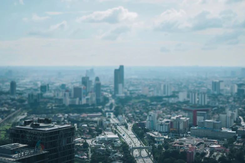 a view of city from a high angle