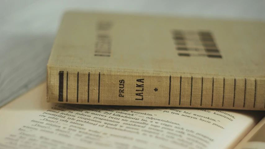 a closeup of two books laying on top of each other