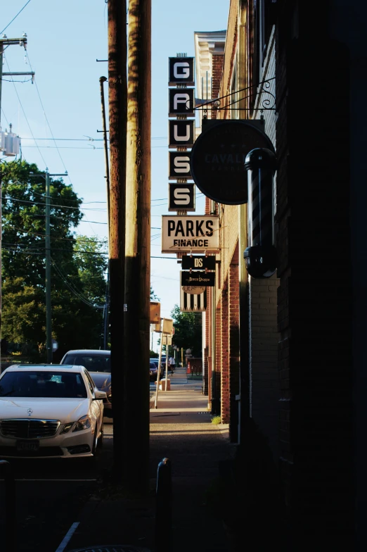 a street sign in front of a building