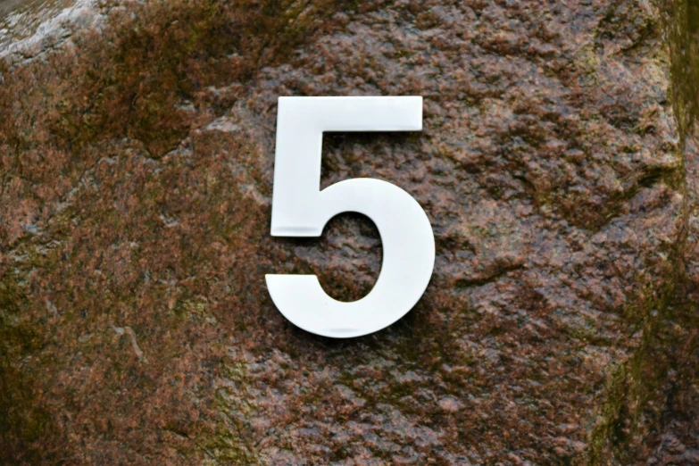 an odd number made to look like the numbers for a rock