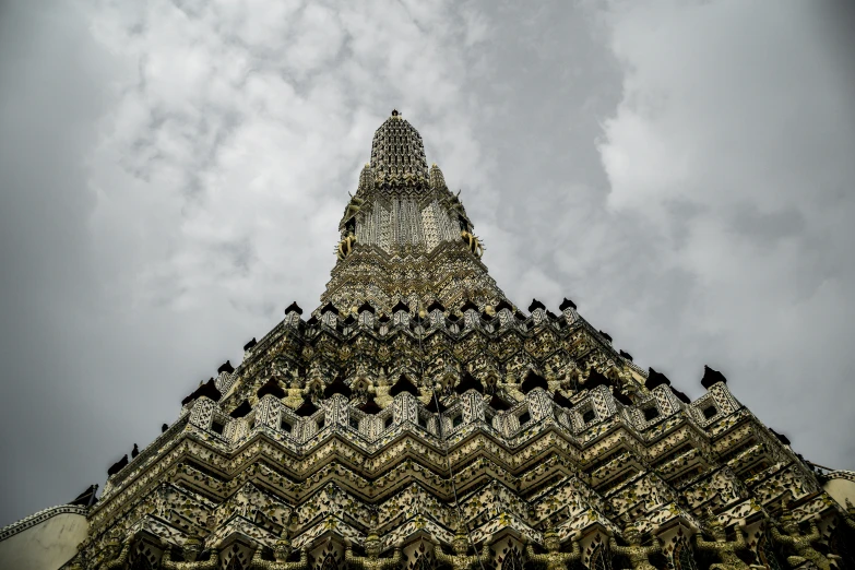 the ornate roof of a church is covered in intricate gold paint