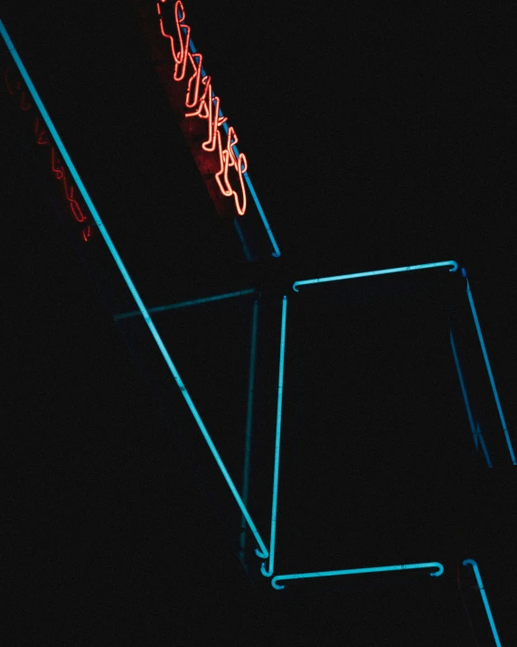 an image of some neon signs that are advertising the store